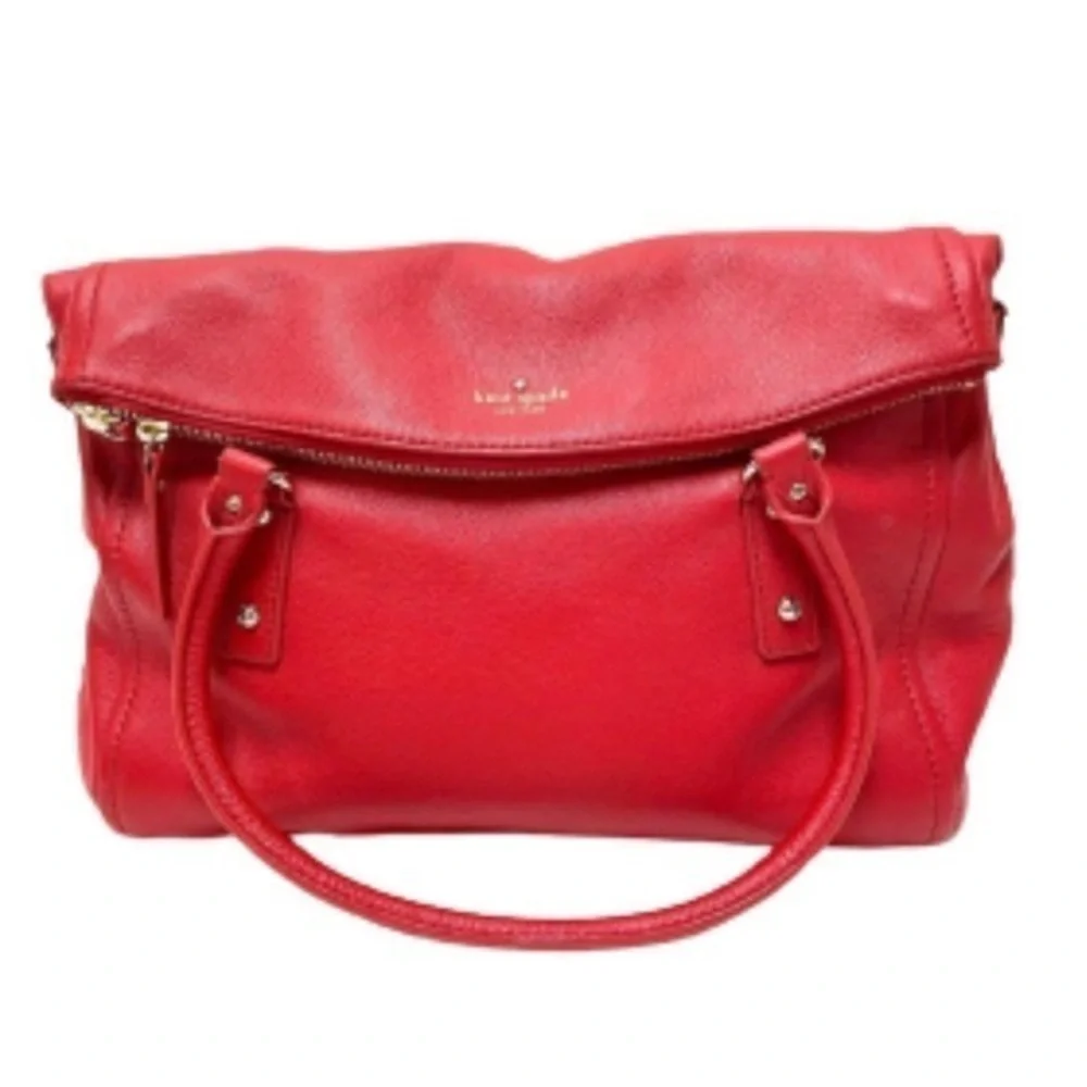Kate Spade red Cobble Hill Leslie satchel handbag